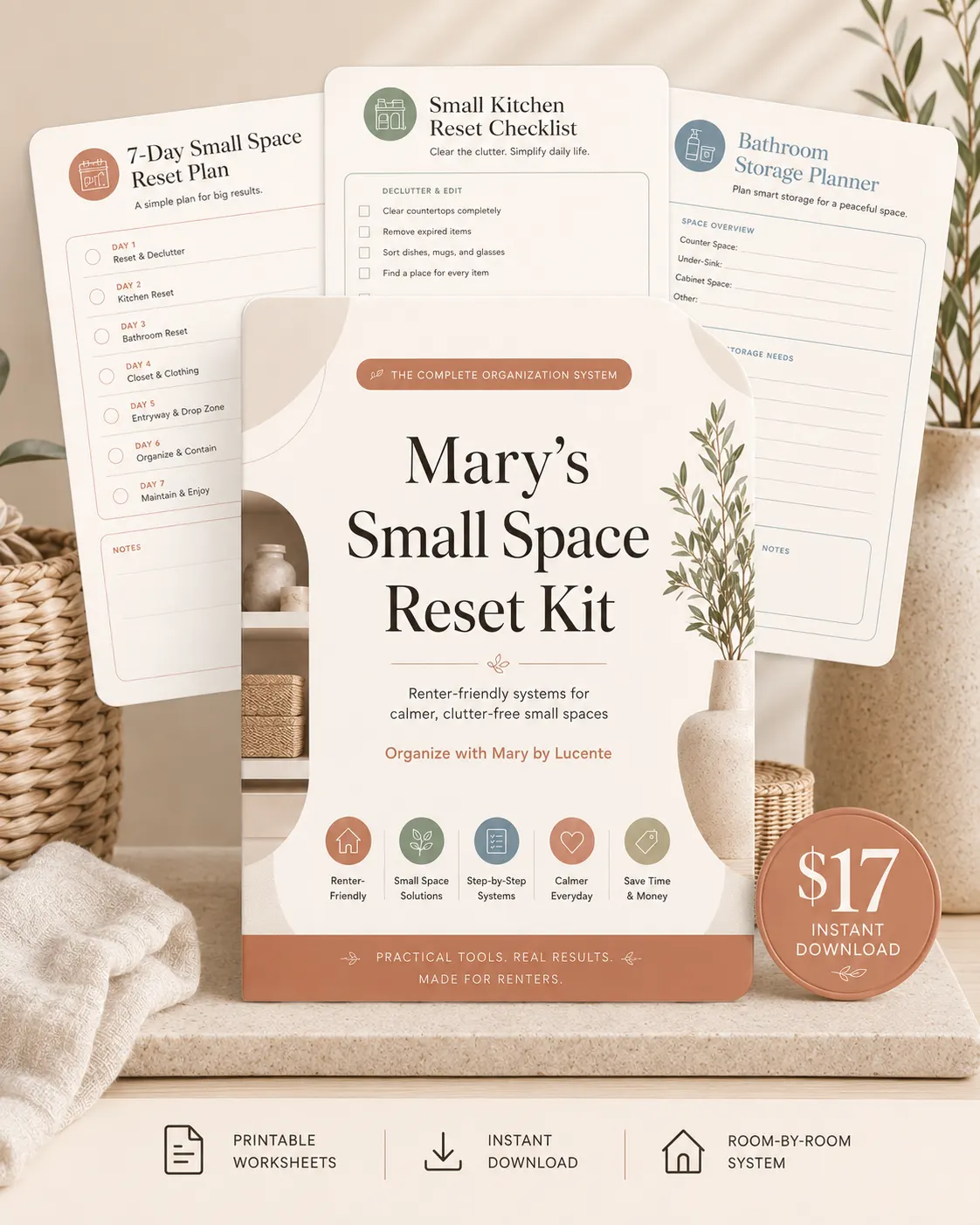 Mary's Small Space Reset Kit — digital download